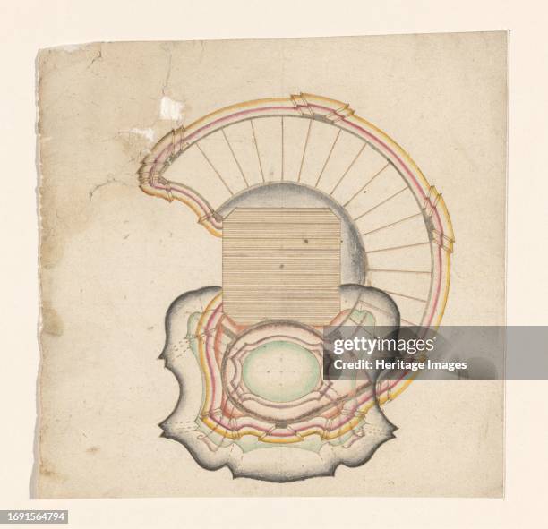 Design for the plan of a pulpit, circa 1750. Creator: Anon.