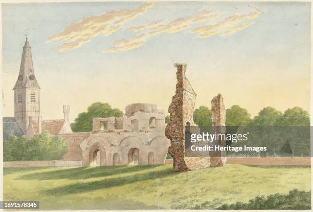 The ruin of Rijnsburg Abbey, 1812. Creator: Gerardus Johannes Verburgh.