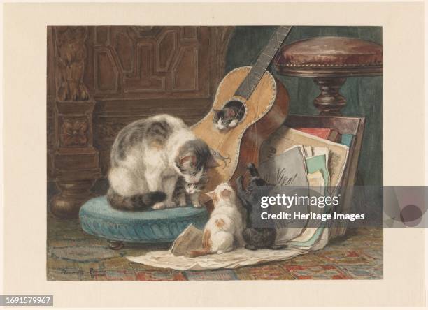 The Musicians, circa 1876An amusing contrast can discerned in this lively scene by Henriëtte Ronner-Knip, renowned for her sentimental depictions of...