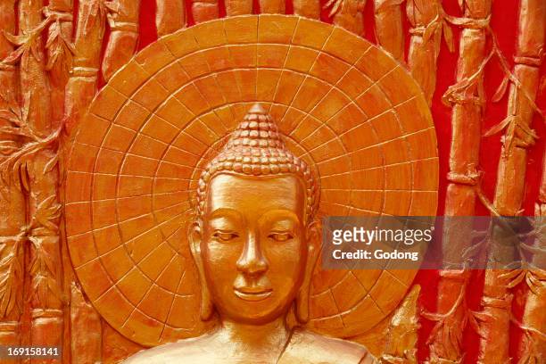 Detail of Buddha sculpture in Wat Ounalom