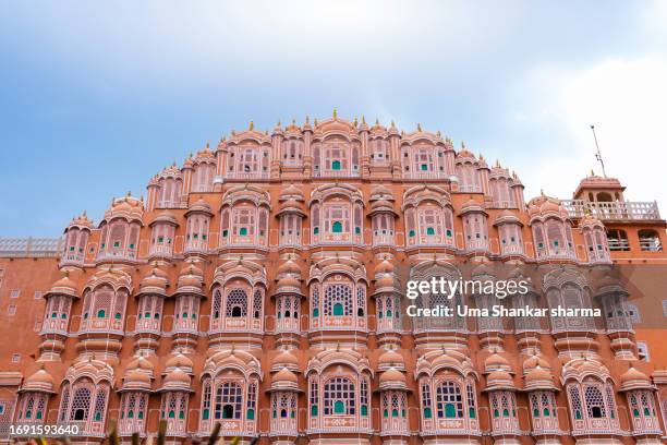 hawa mahal, jaipur, india - arquitectura-islámica fotografías e imágenes de stock