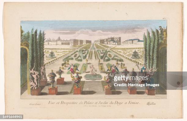 View of the garden and palace of the Doge of Venice, 1700-1799. 'Vue et Perspective du Palais et Jardin du Doge a Venise'. Creator: Unknown.