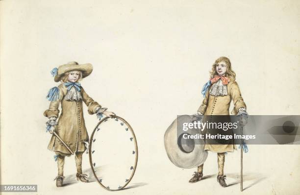 Gerrit and Cornelis Schellinger as children, circa 1675Gerrit and Cornelis Schellinger, nephews of Gesina ter Borch. Cornelis holds a hoop with small...