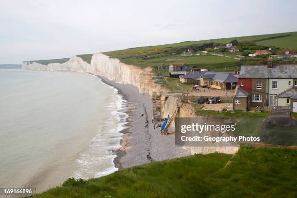 Coastal erosion at Birling Gap, east Sussex, England