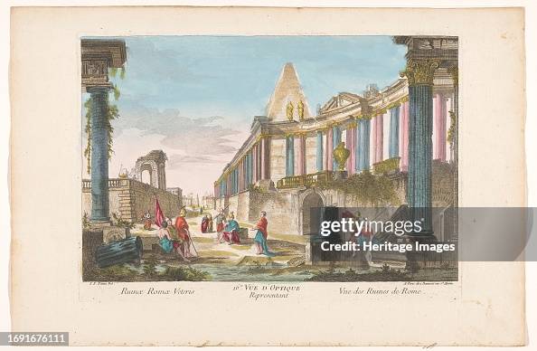View Of The Ruins Of A Colonnade In Rome
