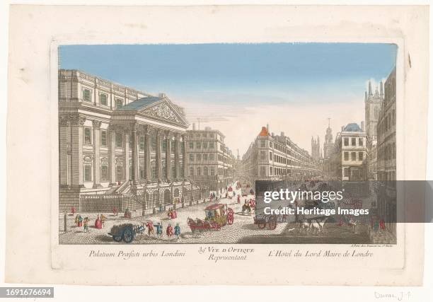 View of the Mansion House in London, 1745-1775. Creator: Anon.