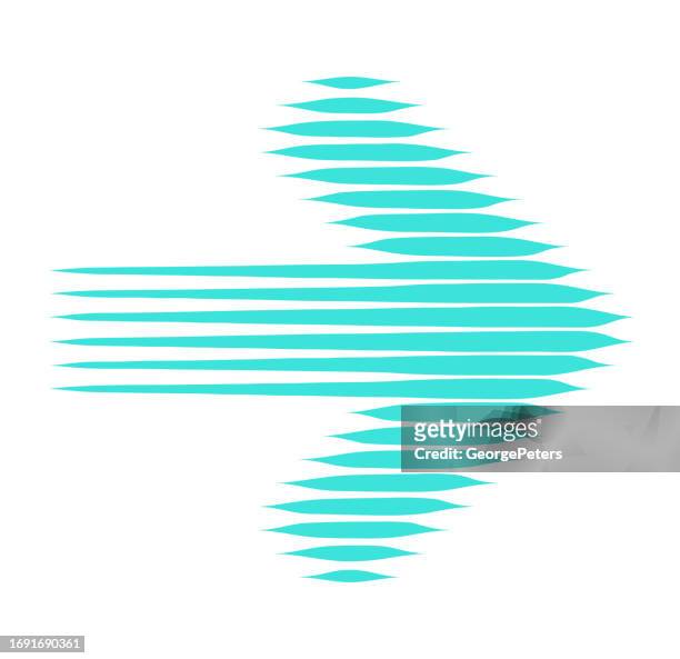 arrow symbol with blurred motion and speed lines - fast forward stock illustrations