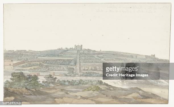View of Vedala [sic] Palace of the Grand Master, located in the Boschetto, Malta, 1778. The site of Verdala Palace was originally occupied by a...