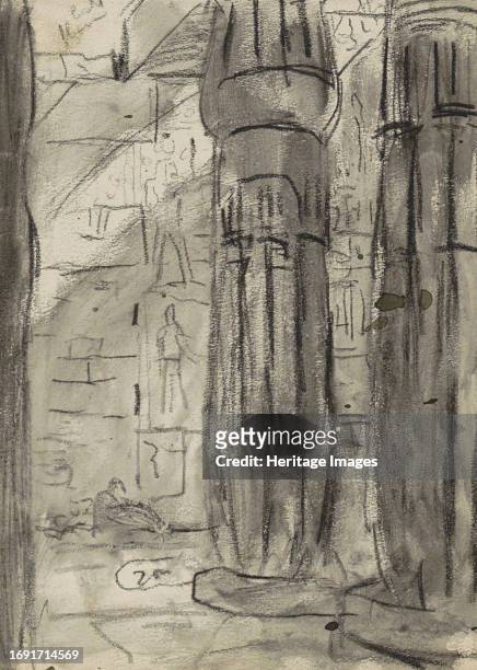 Interior of the Luxor Temple, 1919. Creator: Marius Bauer.