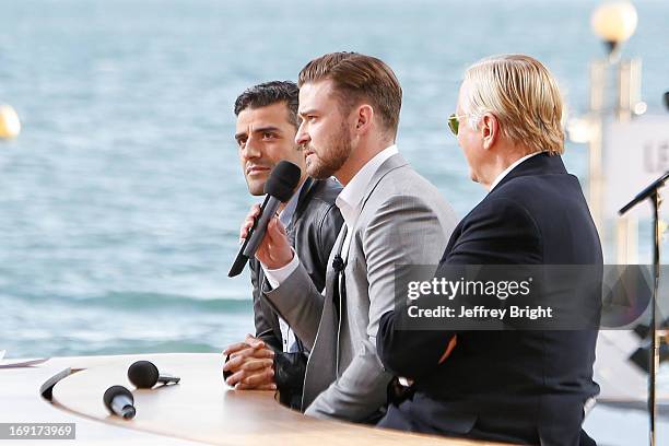 Justin Timberlake attends the 'Le Grand Journal' TV show during the 66th Annual Cannes Film Festival on May 20, 2013 in Cannes, France.