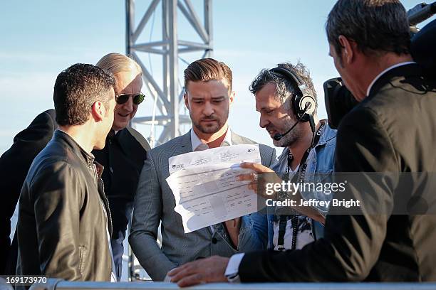 Justin Timberlake attends the 'Le Grand Journal' TV show during the 66th Annual Cannes Film Festival on May 20, 2013 in Cannes, France.