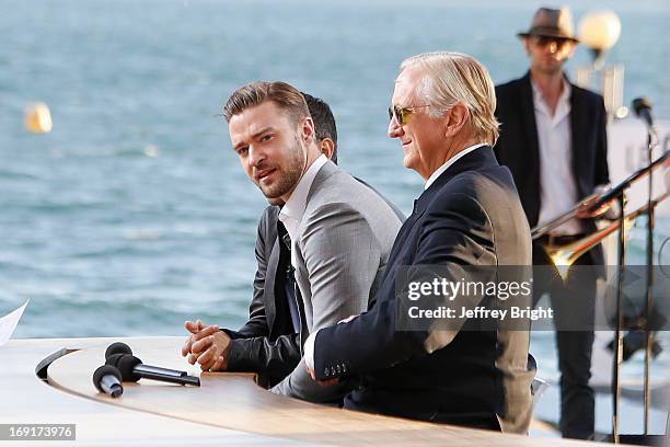 Justin Timberlake attends the 'Le Grand Journal' TV show during the 66th Annual Cannes Film Festival on May 20, 2013 in Cannes, France.