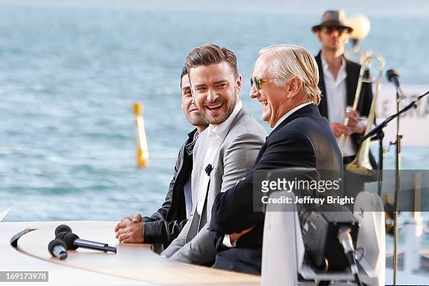 Justin Timberlake attends the 'Le Grand Journal' TV show during the 66th Annual Cannes Film Festival on May 20, 2013 in Cannes, France.