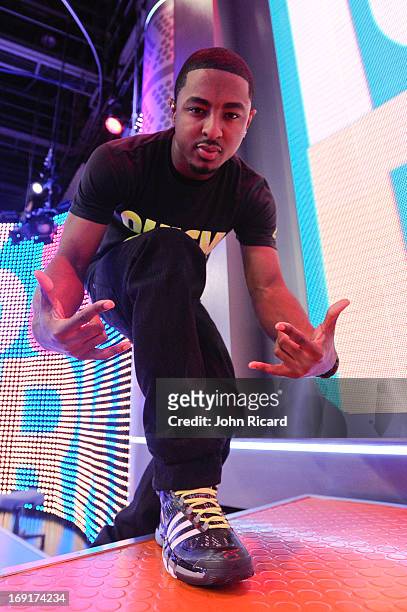 Host Shorty Da Prince at BET's "106 & Park" at BET Studios on May 20, 2013 in New York City.