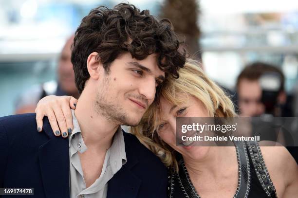 Actor Louis Garrel and director Valeria Bruni Tedeschi attend the photocall for 'Un Chateau En Italie' during The 66th Annual Cannes Film Festival at...