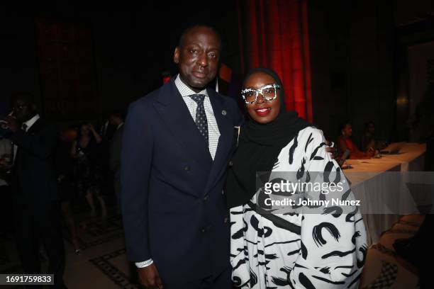 Dr. Yusef Salaam and Sanovia Guillory attend the 70th Anniversary Gala Celebrating Seven Decades Of Connecting Africa to America at Cipriani 42nd...