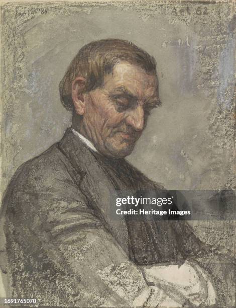 Portrait of a man, with a downcast look, 1884. Creator: Jan Veth.