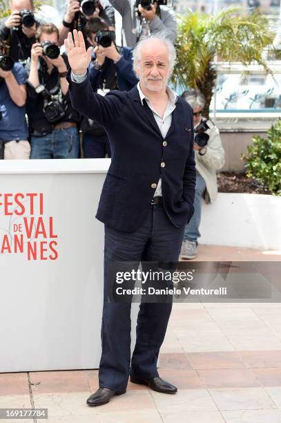 Actor Toni Servillo attends the photocall for 'La Grande Bellezza' during the 66th Annual Cannes Film Festival at Palais des Festivals on May 21,...