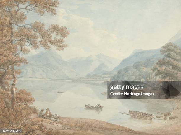 View of Derwent Water, towards Borrowdale , 1754-1817. Creator: Thomas Hearne.