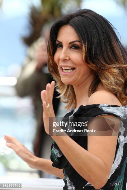 Actress Sabrina Ferilli attends the 'La Grande Bellezza' Photocall during The 66th Annual Cannes Film Festival at the Palais des Festivals on May 21,...