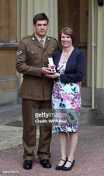 Mrs Kerry Ashworth who received the Victoria Cross on behalf of her late son, Lance Corporal James Ashworth for his service in Afghanistan is seen...