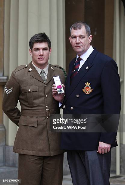 Duane Ashworth who received the Victoria Cross on behalf of his late son, Lance Corporal James Ashworth for his service in Afghanistan is seen with...