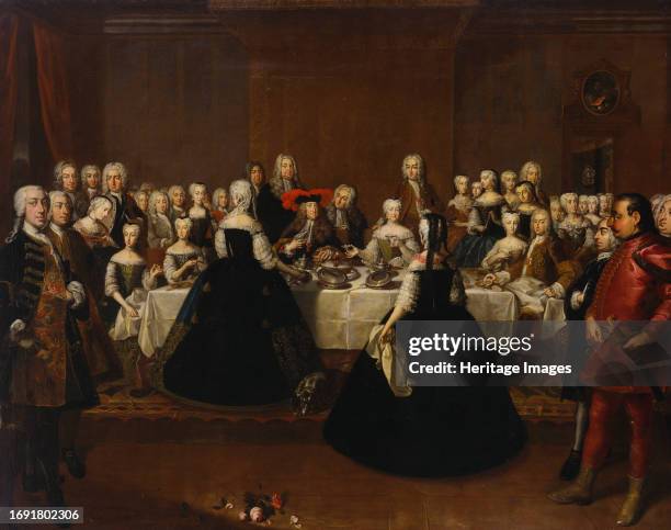 Banquet at the Court of Vienna "En grand couvert", 1734. Creator: Johan Lundberg.