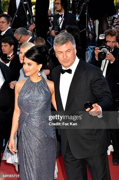 Hilaria Baldwin and Alec Baldwin attend the Premiere of 'Blood Ties' during the 66th Annual Cannes Film Festival at the Palais des Festivals on May...