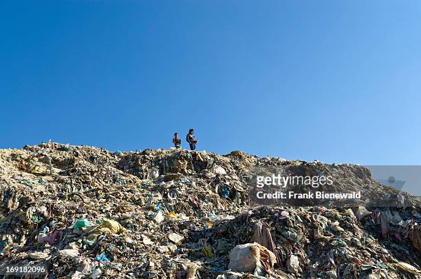 Children live, play and work on the garbage dump at Aletar garbage dump. The garbage collected off the streets of the capital city is mostly sorted...