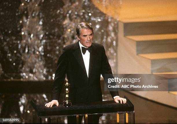 Broadcast Coverage - Airdate: March 29, 1982. GREGORY PECK, JEAN HERSHOLT HUMANITARIAN AWARD PRESENTER