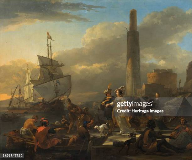 Harbour Scene, between circa 1665 and circa 1665. Creator: Nicolaes Berchem.