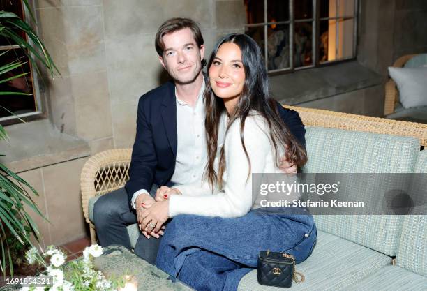 John Mulaney and Olivia Munn attend the CHANEL dinner to celebrate the launch of Sofia Coppola Archive: 1999-2023 at Chateau Marmont on September 19,...