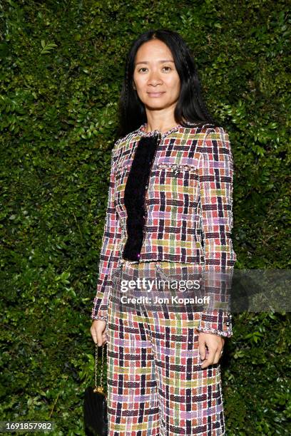 Chloé Zhao attends the CHANEL dinner to celebrate the launch of Sofia Coppola Archive: 1999-2023 at Chateau Marmont on September 19, 2023 in Los...