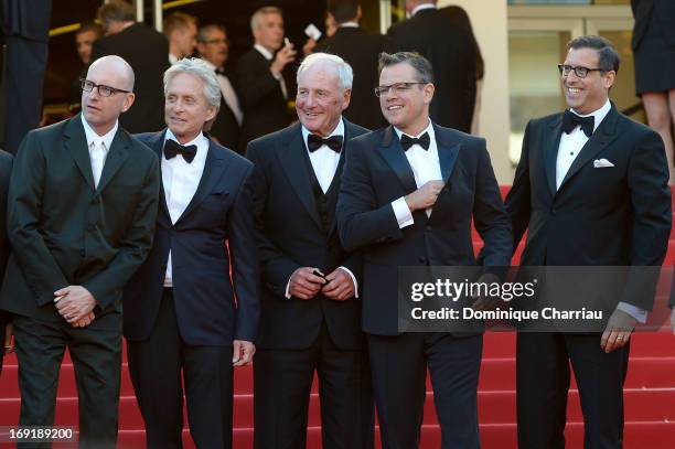 Director Steven Soderbergh, actor Michael Douglas, producer Jerry Weintraub, actor Matt Damon and screenwriter Richard LaGravenese attend the...