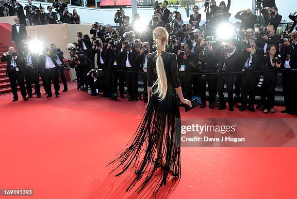 Adriana Karembeu attends the 'Cleopatra' premiere during The 66th Annual Cannes Film Festival at The 60th Anniversary Theatre on May 21, 2013 in...