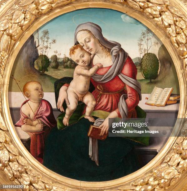 Madonna and Child and the Infant St John, Unknown date. Creator: School of Piero Di Cosimo.
