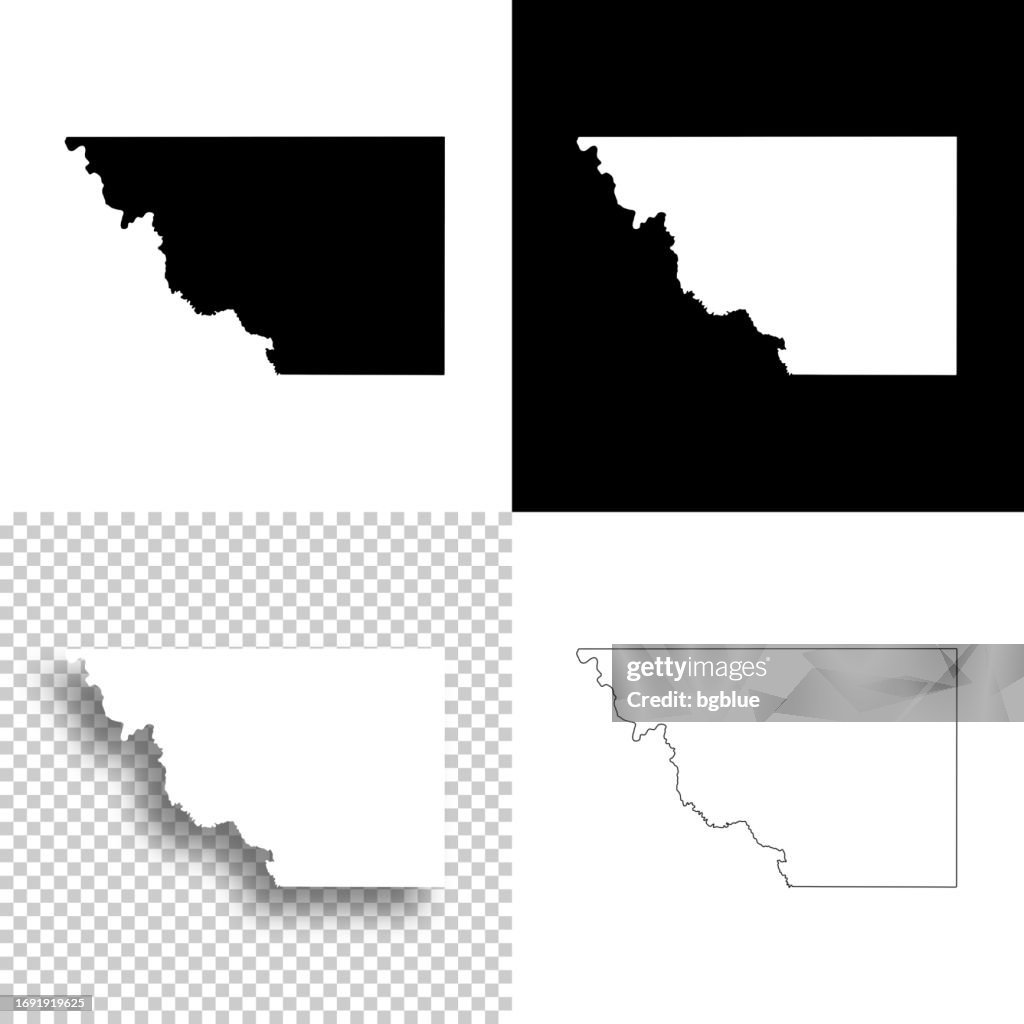 Loving County, Texas. Maps for design. Blank, white and black backgrounds