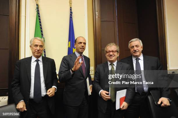 Mayor of Milan Giuliano Pisapia, Interior Minister Angelino Alfano, Governor of Lombardy Roberto Maroni and President of Milan province Guido Podesta...