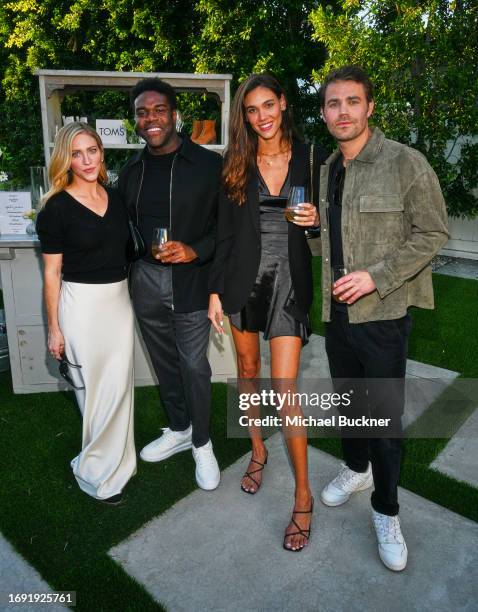Brittany Snow, Sam Richardson, Natalie Kuckenburg and Paul Wesley at the TheRetaility.com x September Letters dinner in collaboration with TOMS at a...