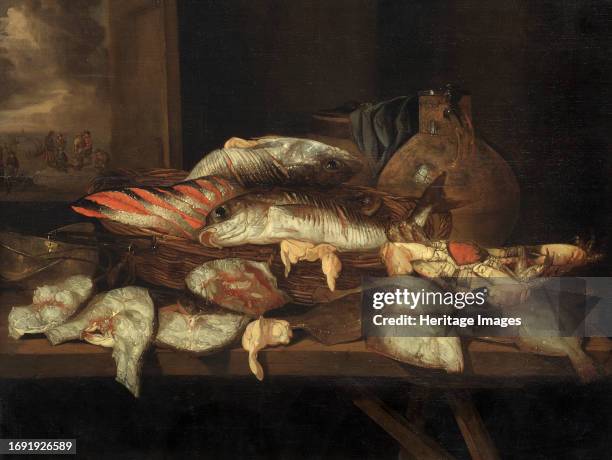 Still Life with Halibut and other Fish, Unknown date. Creator: Abraham van Beyeren.