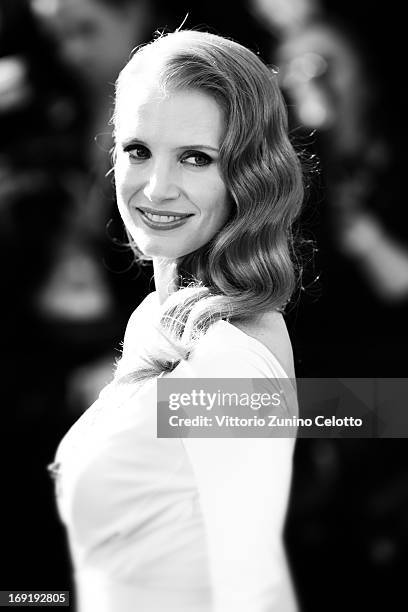 Actress Jessica Chastain attends the 'Cleopatra' Premiere during the 66th Annual Cannes Film Festival on May 21, 2013 in Cannes, France.