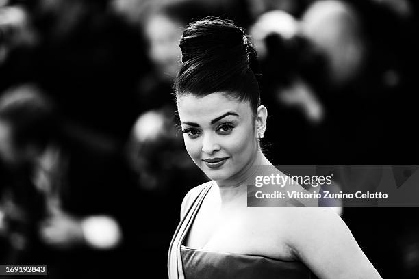 Actress Aishwarya Rai attends the 'Cleopatra' premiere during the 66th Annual Cannes Film Festival on May 21, 2013 in Cannes, France.