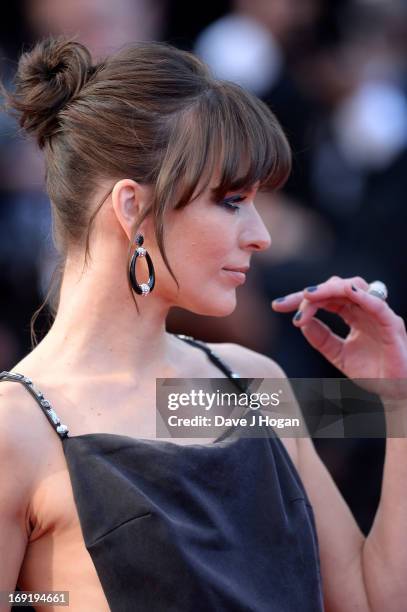 Milla Jovovich attends the 'Cleopatra' premiere during The 66th Annual Cannes Film Festival at The 60th Anniversary Theatre on May 21, 2013 in...