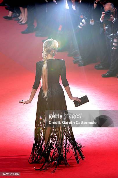 Adriana Karembeu attends the 'Cleopatra' premiere during The 66th Annual Cannes Film Festival at The 60th Anniversary Theatre on May 21, 2013 in...