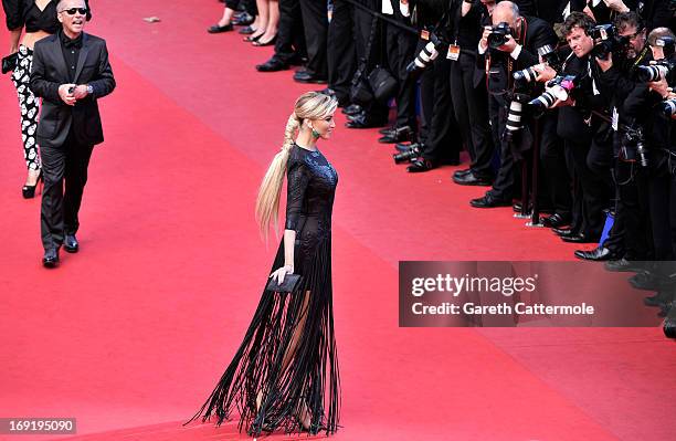 Adriana Karembeu attends the 'Cleopatra' premiere during The 66th Annual Cannes Film Festival at The 60th Anniversary Theatre on May 21, 2013 in...