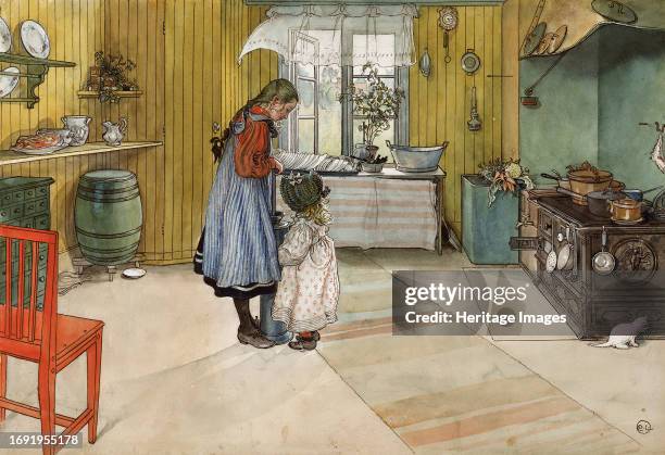 The Kitchen. From A Home , Unknown date. Creator: Carl Larsson.