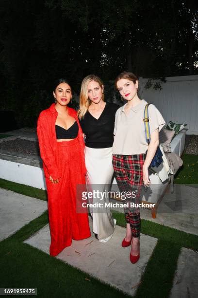 Chrissie Fit, Brittany Snow and Anna Kendrick at the TheRetaility.com x September Letters dinner in collaboration with TOMS at a private residence on...
