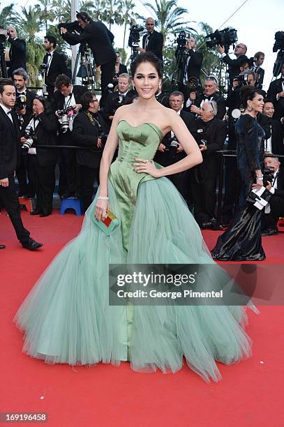 Araya A. Hargate attends the Premiere of 'Cleopatra' at The 66th Annual Cannes Film Festival on May 21, 2013 in Cannes, France.