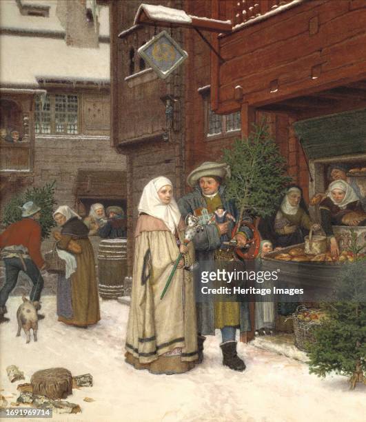 The Christmas Fair, 1872. Creator: Georg von Rosen.