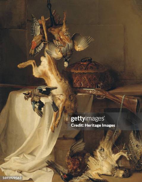 Still Life with a Rifle, Hare and Bird , 1720. Creator: Jean-Baptiste Oudry.